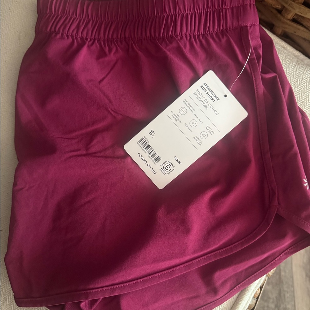 Athleta Pink Athletic Shorts Elastic Waistband